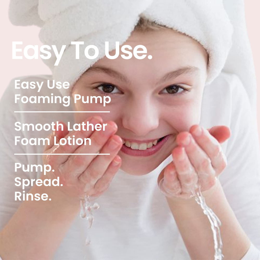 Natural Outcome Teen Skin Ultra Gentle Oil-Free Cleanser promotes non-drying cleansing.