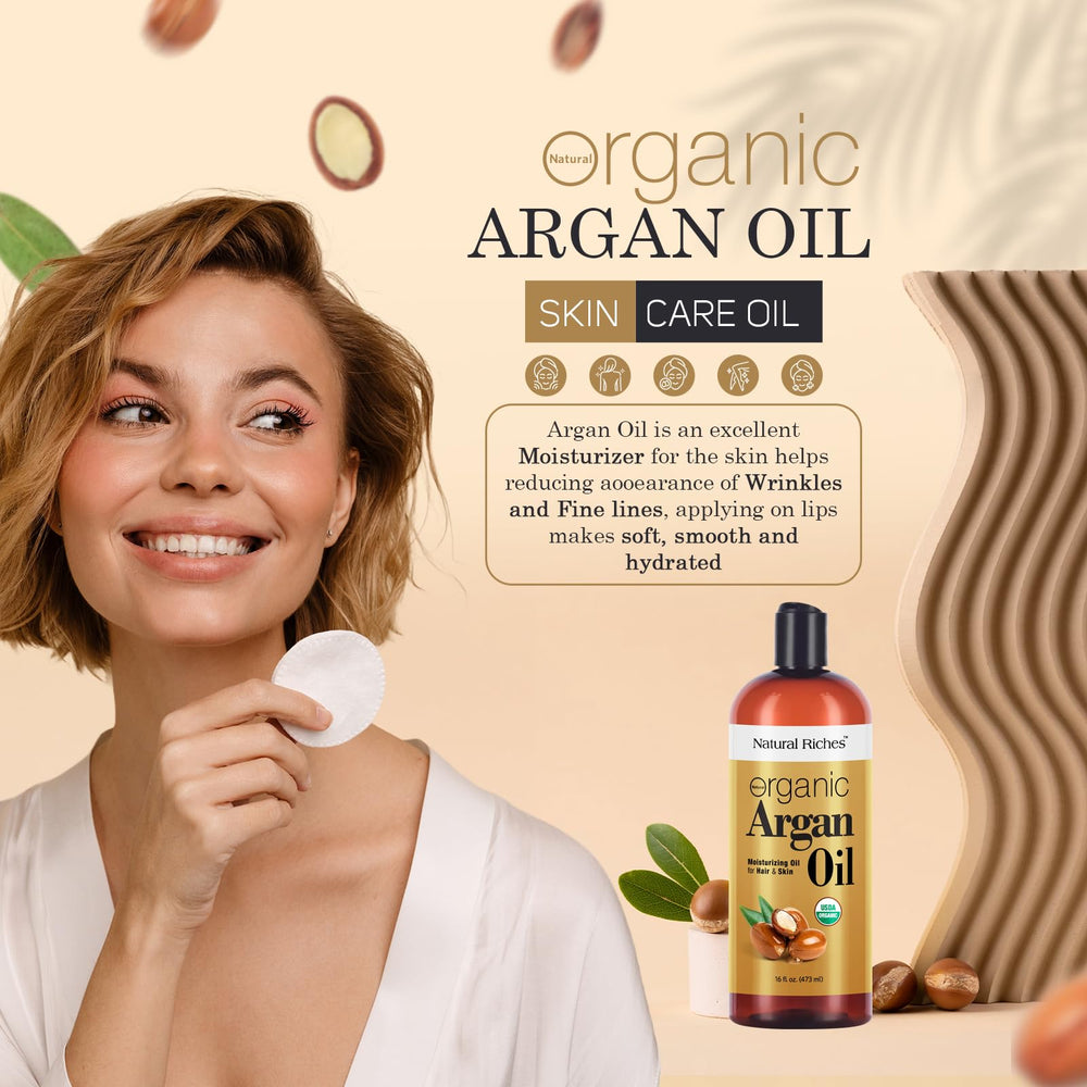 Natural Riches Argan Oil USA packaging signals high quality and purity.