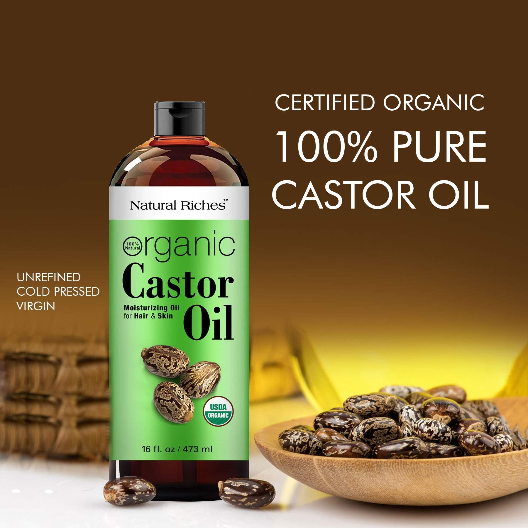 Natural Riches Castor Oil for dandruff care during scalp nourishment.
