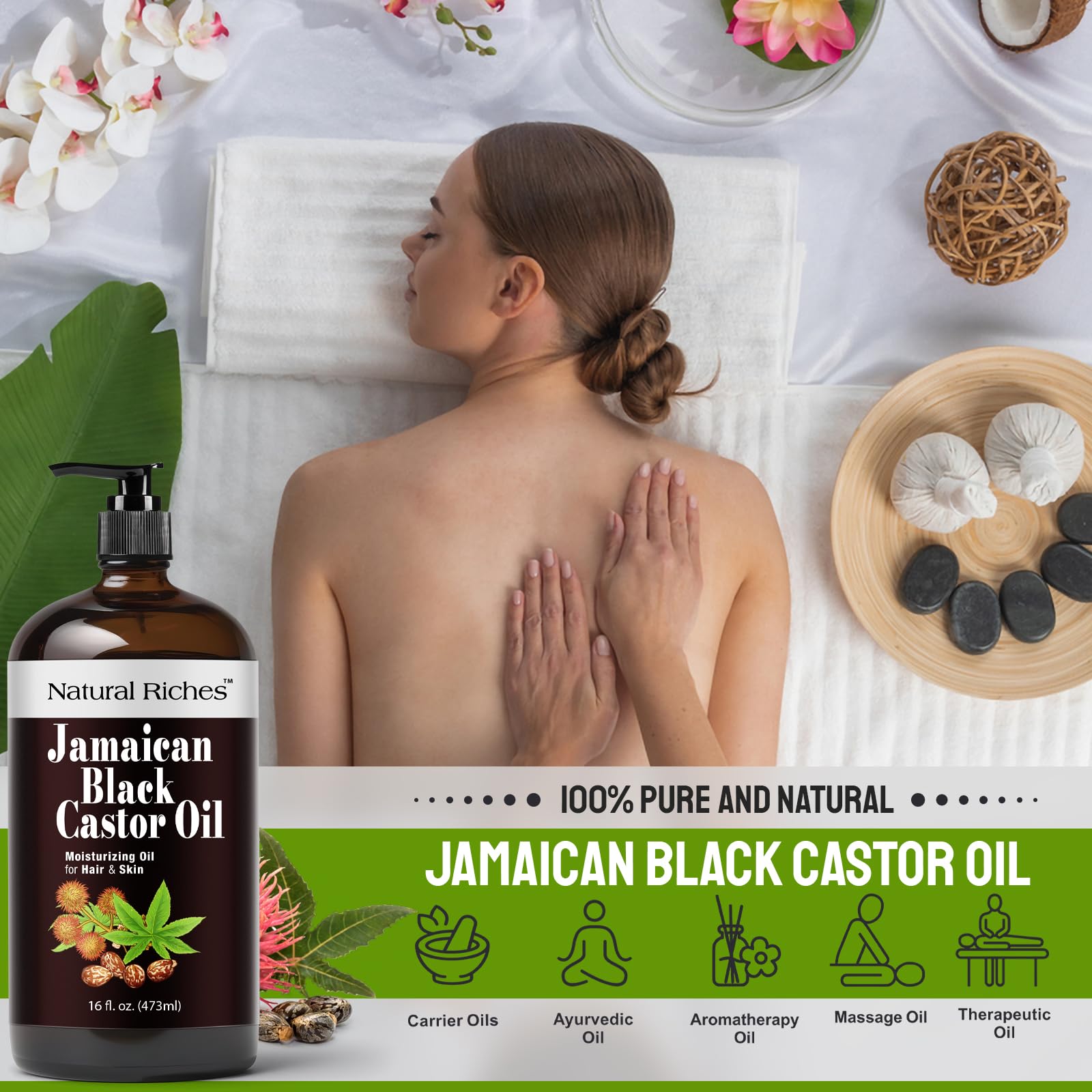 Natural Riches Jamaican Black Castor Oil glass-bottle protection and premium storage