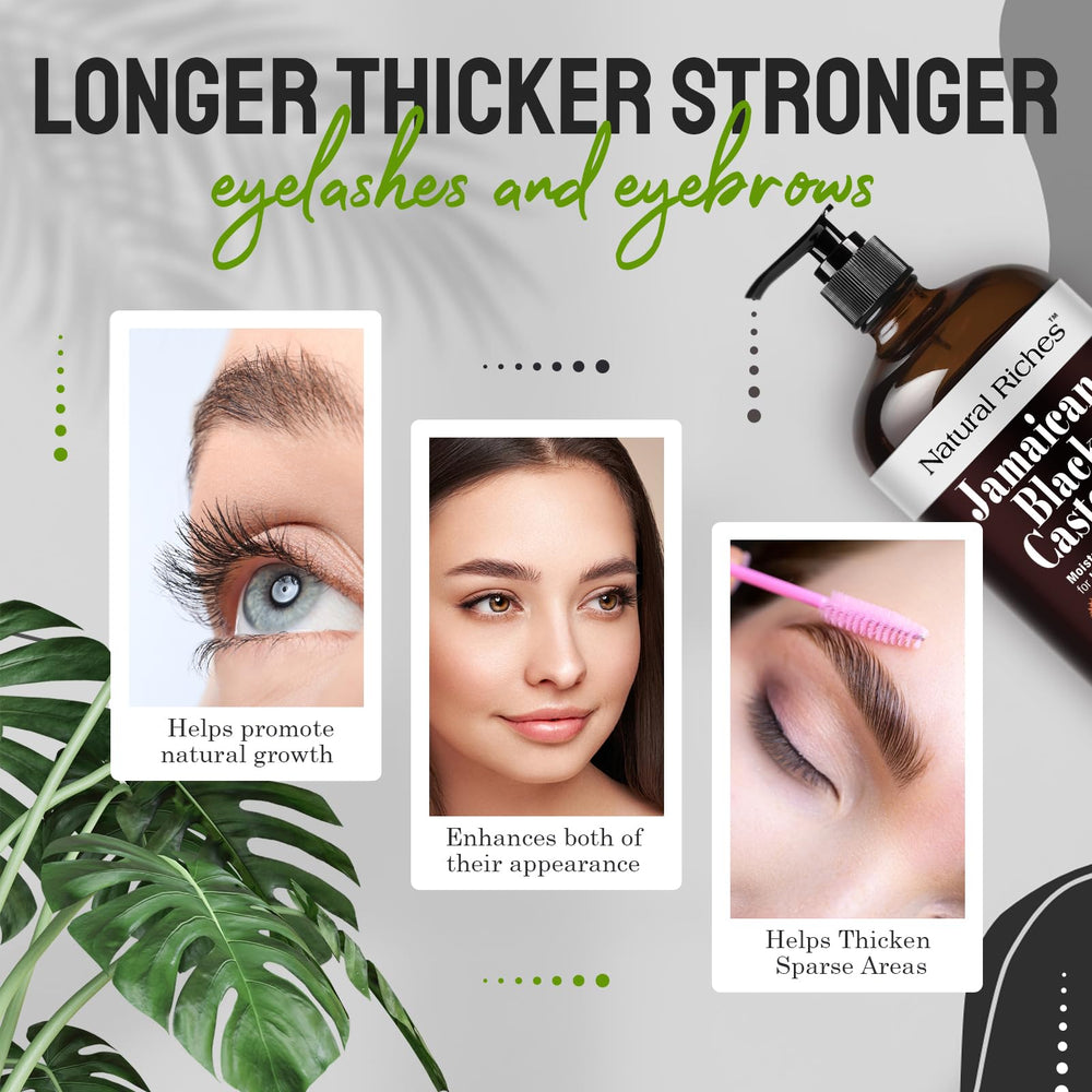 Natural Riches Jamaican Black Castor Oil eyelash-brows application for fuller look