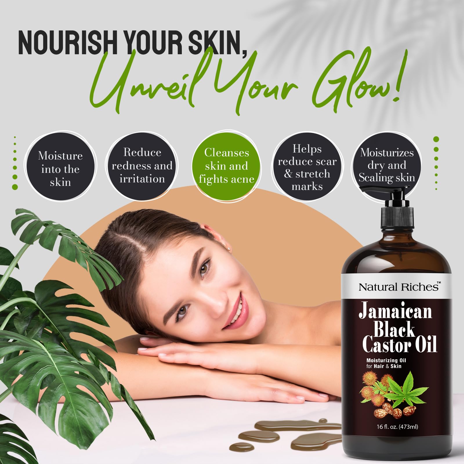 Natural Riches Jamaican Black Castor Oil natural-skin moisturizer for hydration