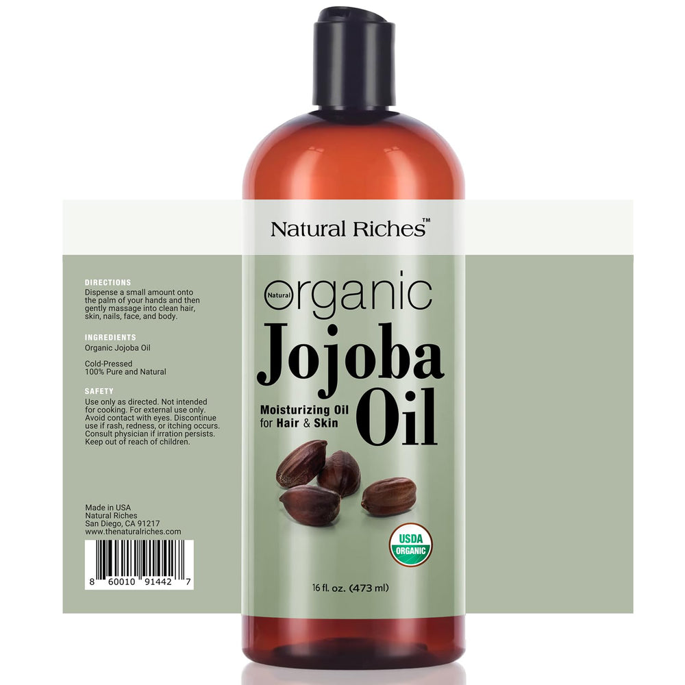 Natural Riches Jojoba Oil for hair care delivering lightweight moisture