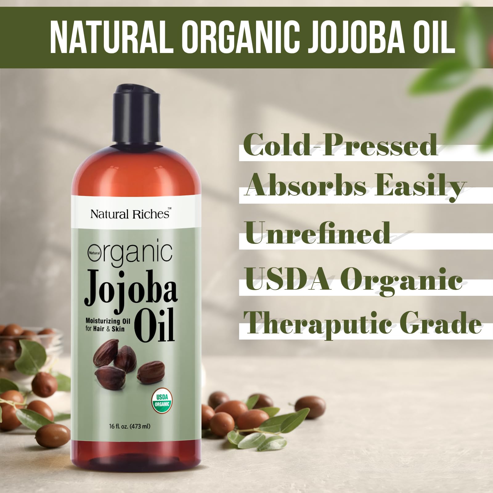 Natural Riches Jojoba Oil for nails and cuticles nourishing skin