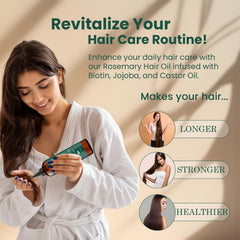 Natural Riches Rosemary Oil dropper demonstrates precise dosing for targeted scalp care