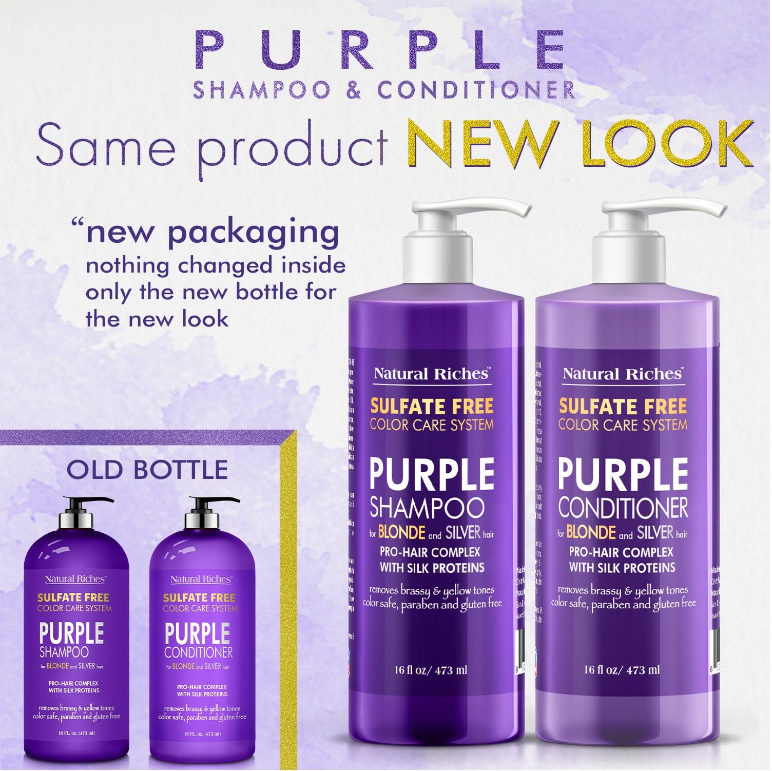 Natural Riches Set packaging shows sulfate-free duo for daily color-safe use.