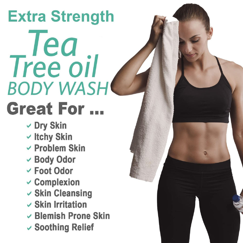 Natural Riches Tea Tree Body Wash oils deliver lasting skin hydration