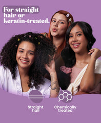 Natural Sant Liso Vital hair-silky-finish image demonstrates detangling and smooth styling