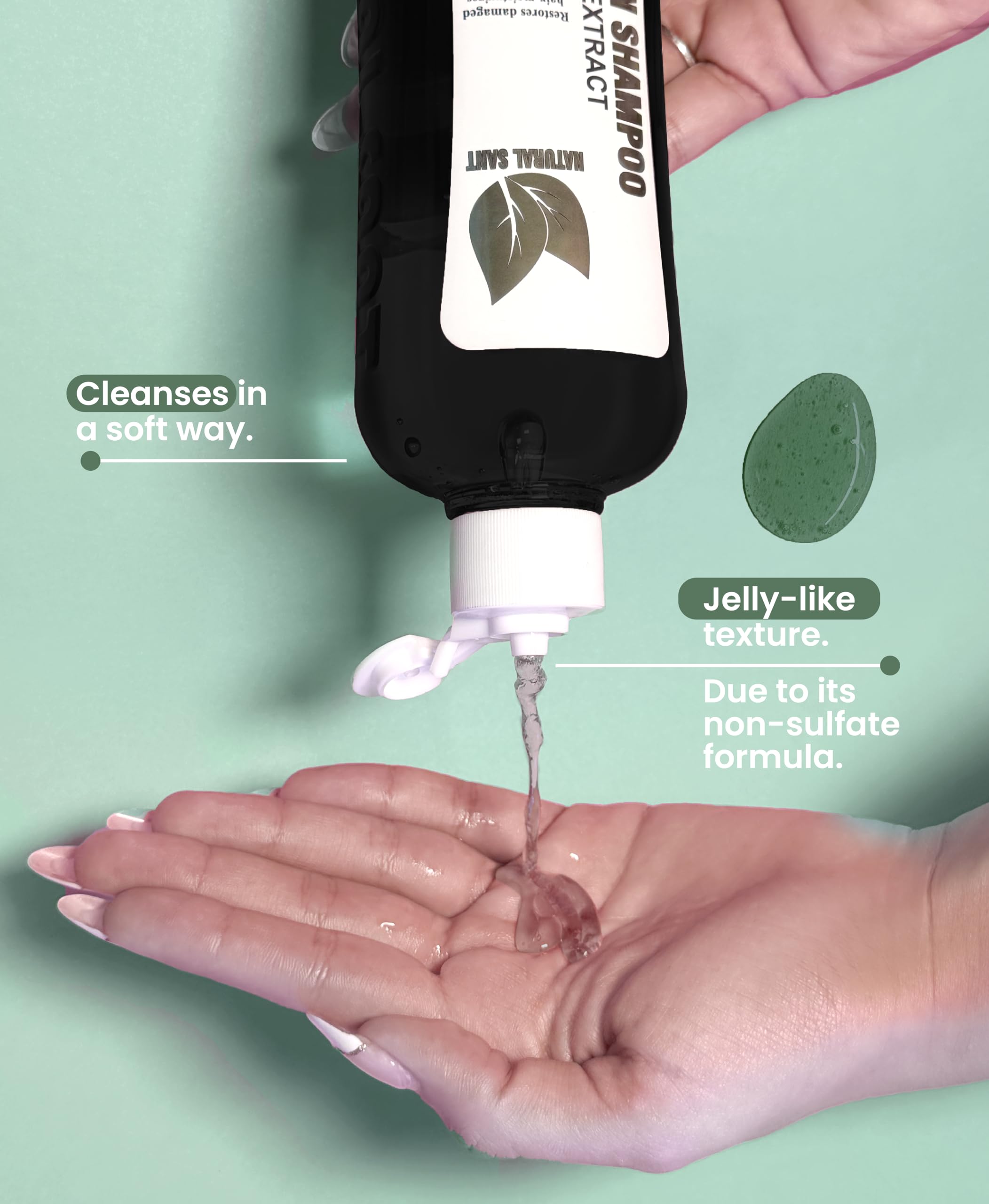 Natural Sant Rosemary & Cinchona ingredients highlight rosemary oil for scalp vitality.