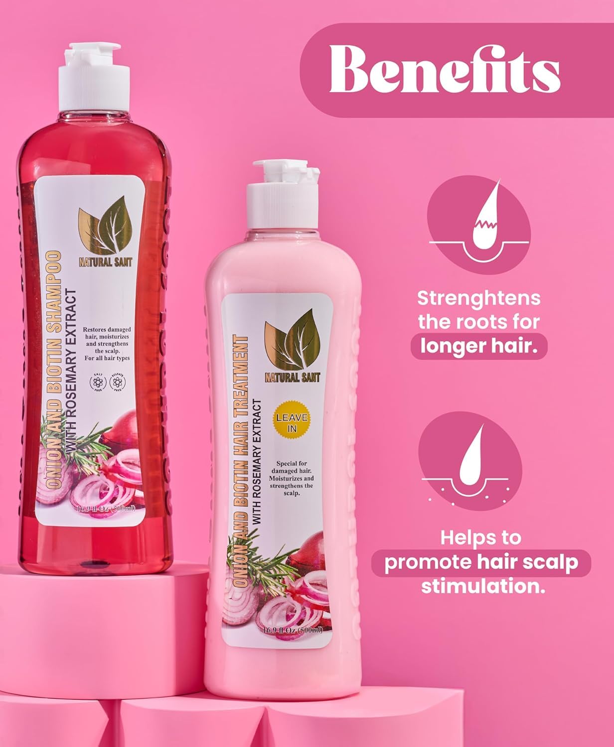 Natural Sant shampoo treatment set packaging showing complete thinning-care system.