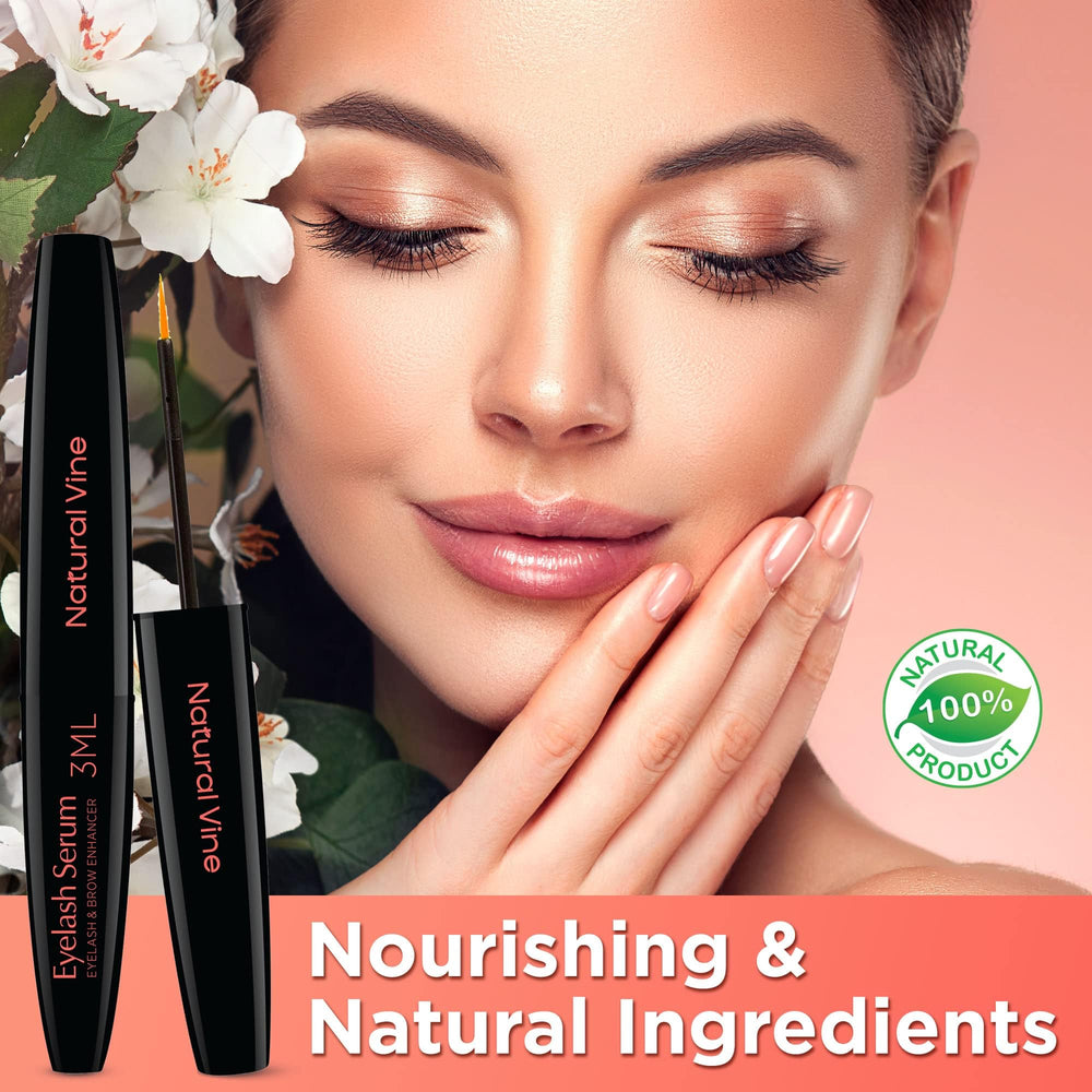 Natural Vine skin-safe formula swatch on eyelid showing gentle care.