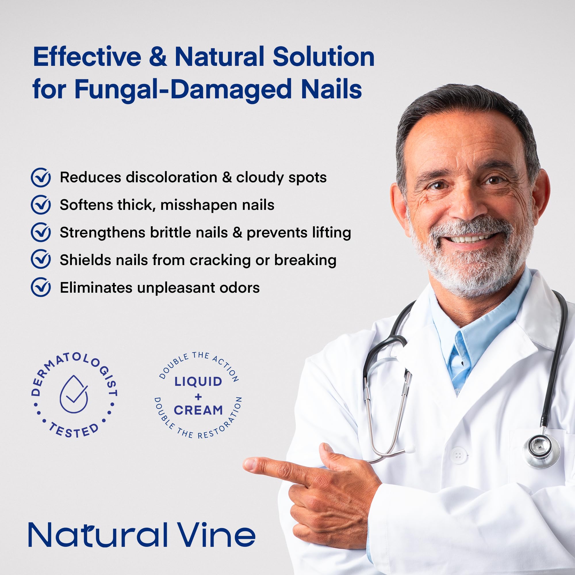 Natural Vine Overnight Patch on Toenail for 8-hour wear convenience.