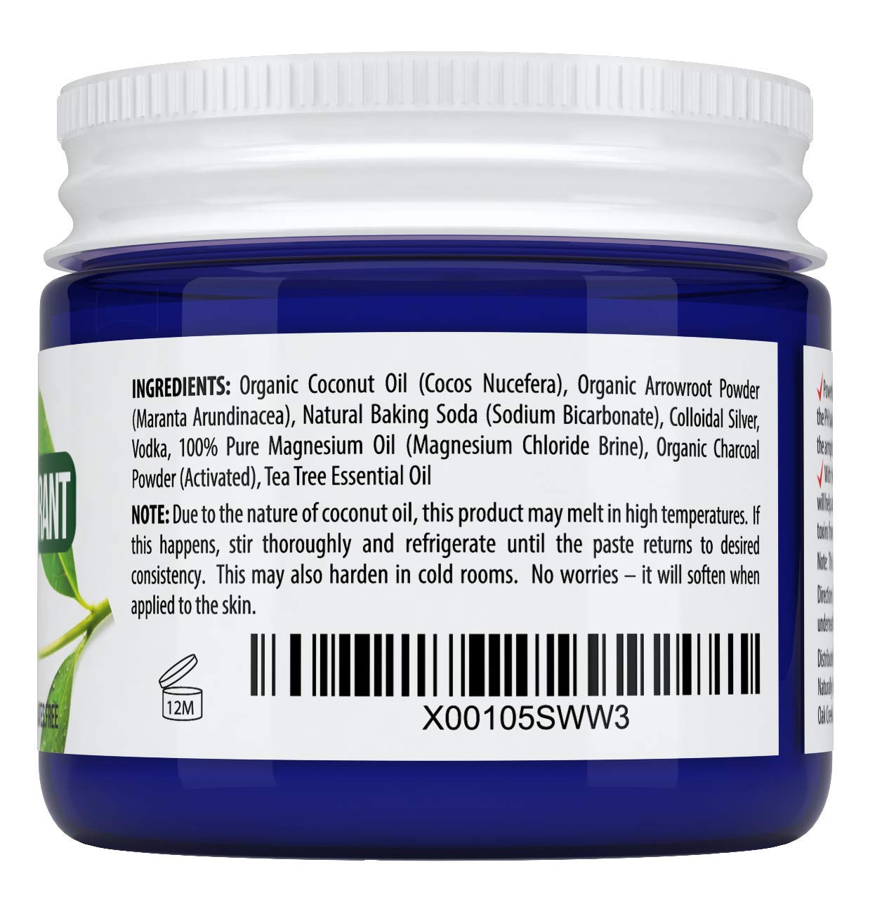 Naturally Sourced Kaiame deodorant application swipe showing smooth glide and skin-friendly formula.