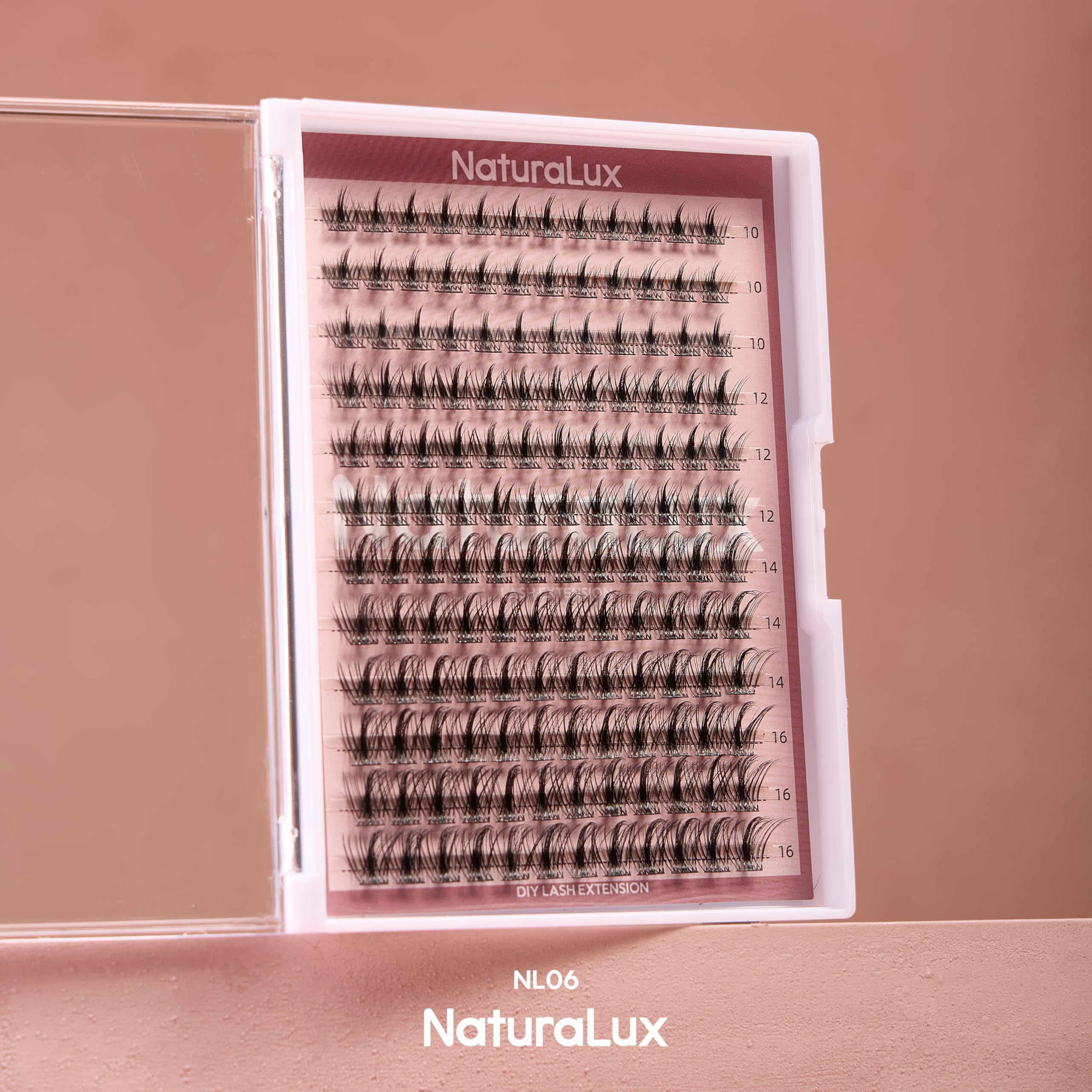NaturaLux NL06 12mm lashes add balanced length for everyday drama.