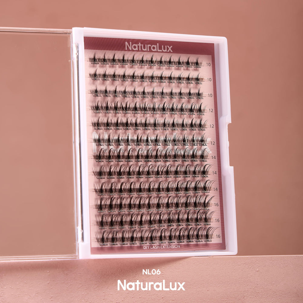 NaturaLux NL06 12mm lashes add balanced length for everyday drama.
