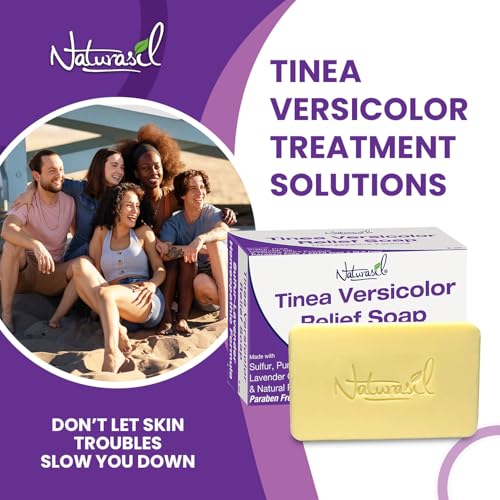 Naturasil Tinea Versicolor Soap packaging highlights USA-made quality