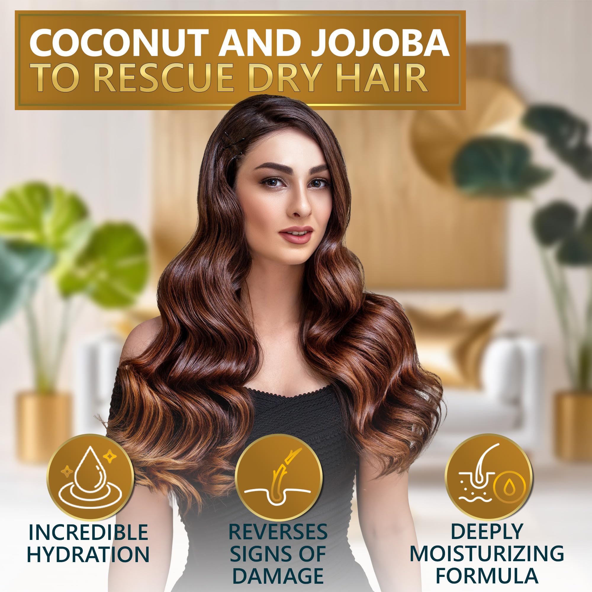 NATURAVIS Coconut Conditioner bottle twist highlights frizz-control and moisture