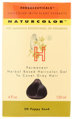 naturcolor Poppy Seed Hair Dye bottle shows plant-based color for lasting vibrancy