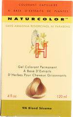 naturcolor Sesame Blonde application demonstrates quick, even color in under an hour