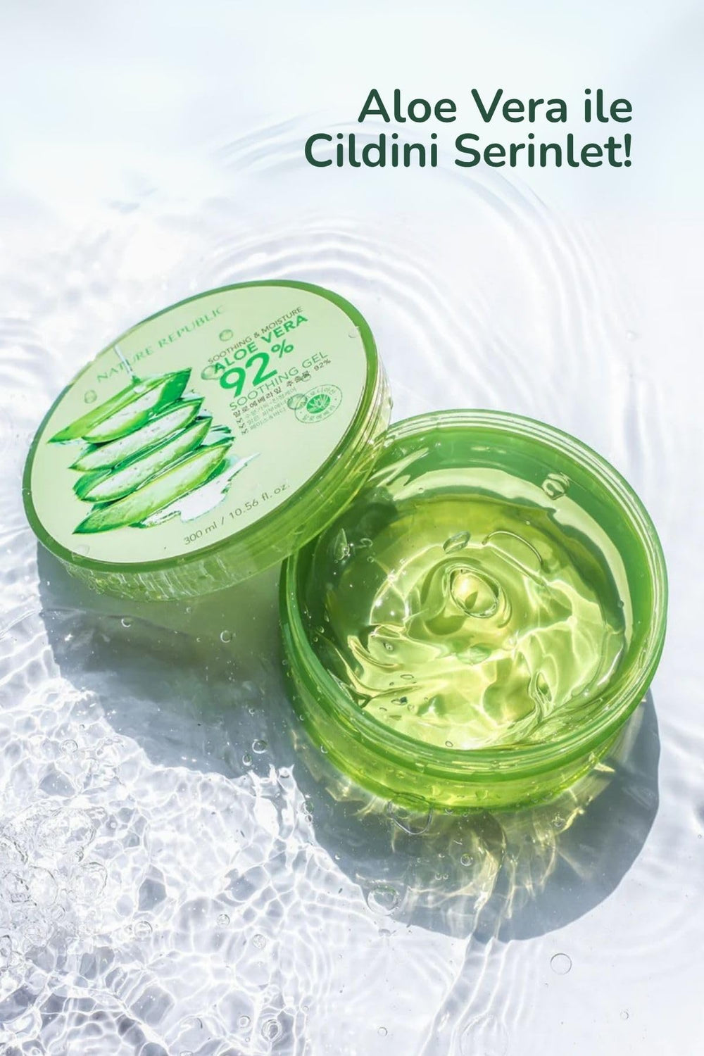 Nature Republic Aloe Vera 92% gel hair use nourishes ends softly