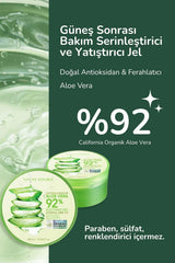 Nature Republic Aloe Vera 92% gel texture closeup highlights soothing, lightweight moisture