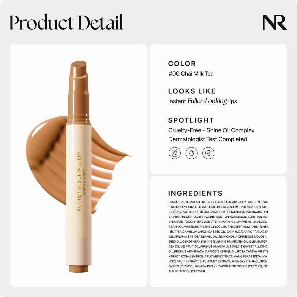 Nature Republic Honey Melting Lip product display featuring color and moisture
