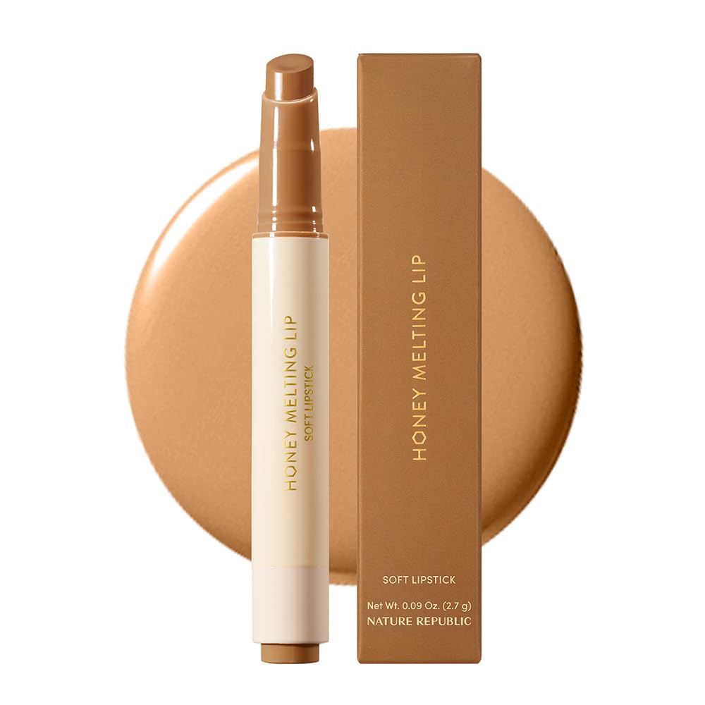 Nature Republic Honey Melting Lip 00 Chai Milk Tea tube applying for a glossy, hydrated finish