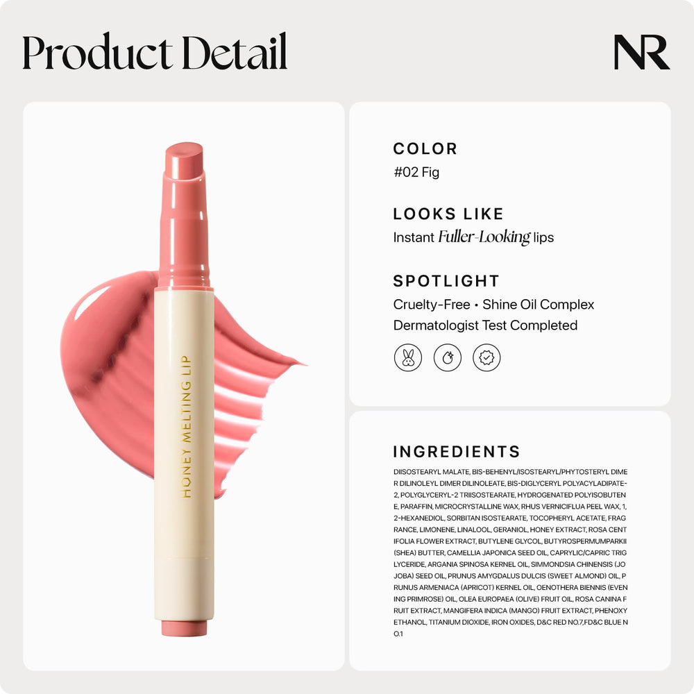 Nature Republic Honey Melting Lip 02 Fig packaging shown, gift-ready.