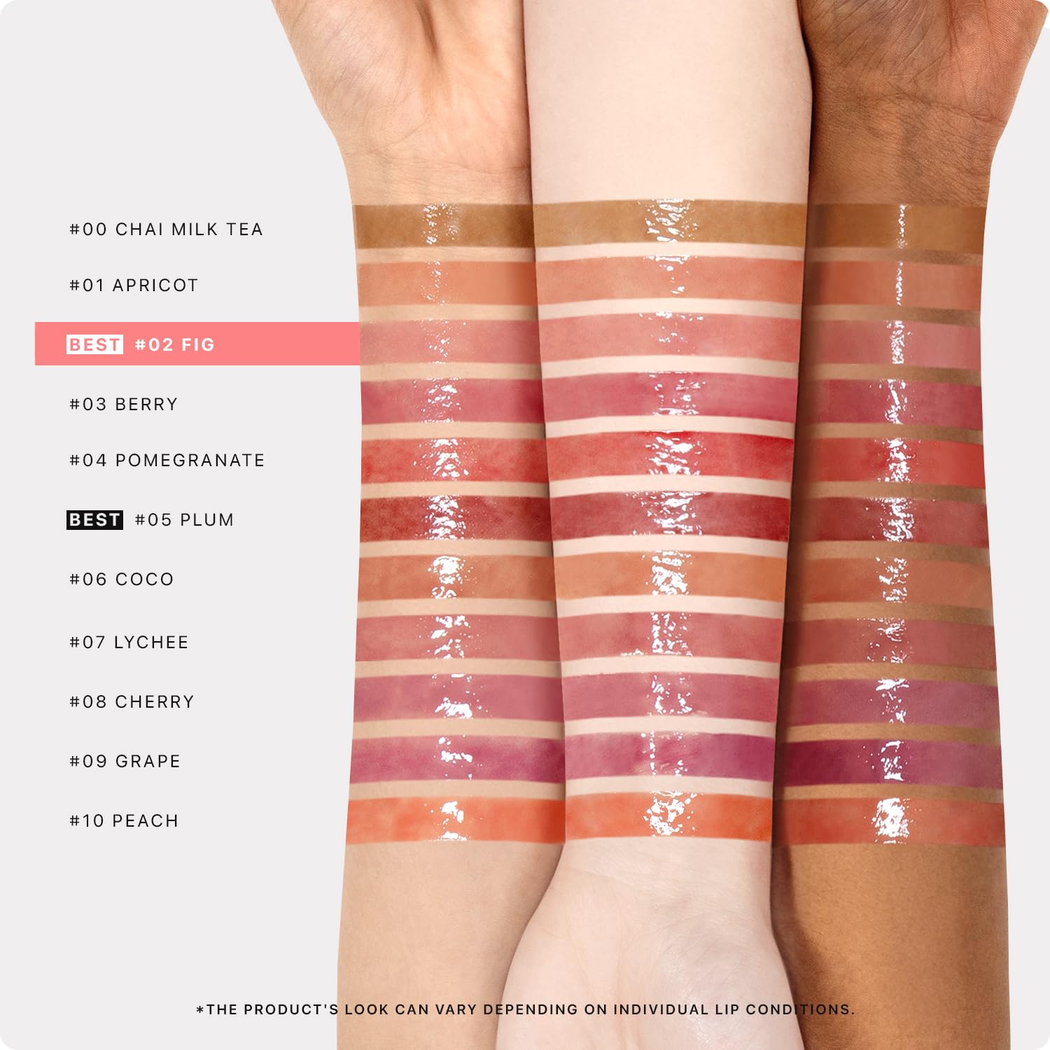 Nature Republic Honey Melting Lip 02 Fig spread enables even color.