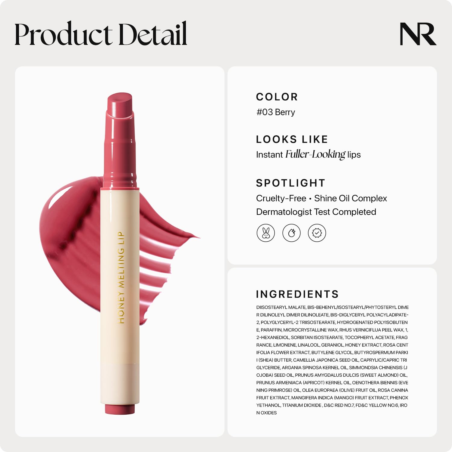 Nature Republic Honey Melting Lip 03 Berry gifting option perfect for stockings