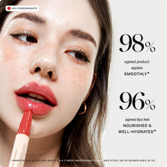 Nature Republic Honey Melting Lip 04 Pomegranate swatch demonstrates color and glassy shine