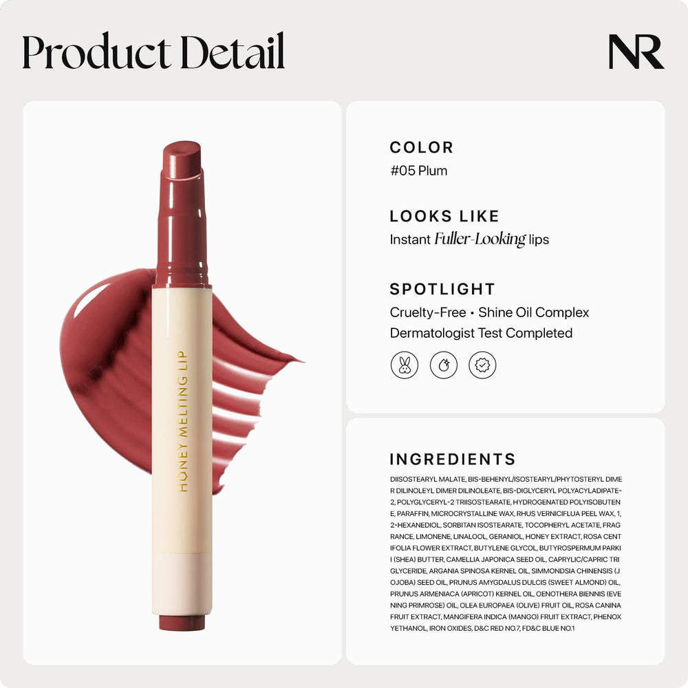 Nature Republic Honey Melting Lip 05 Plum gift-ready packaging for holidays