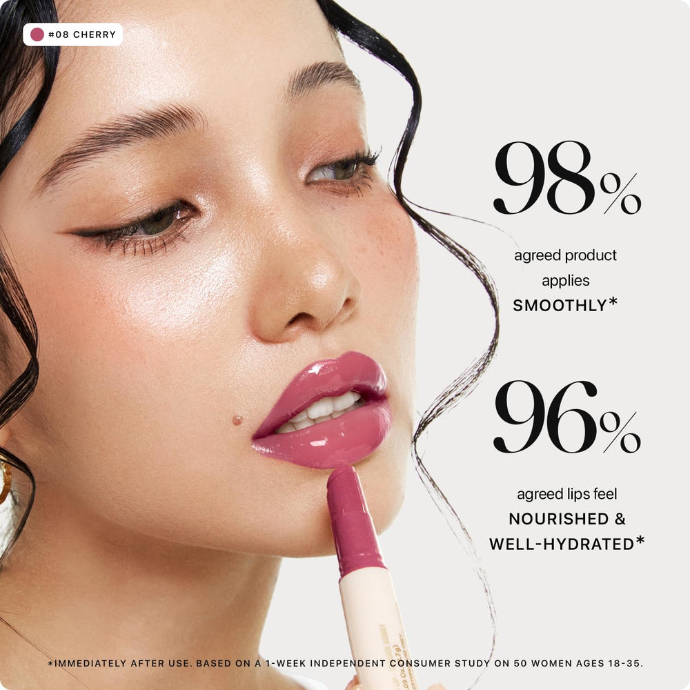 Nature Republic Honey Melting Lip 08 Dark Cherry Choux close-up swirl shows smooth, glassy texture.