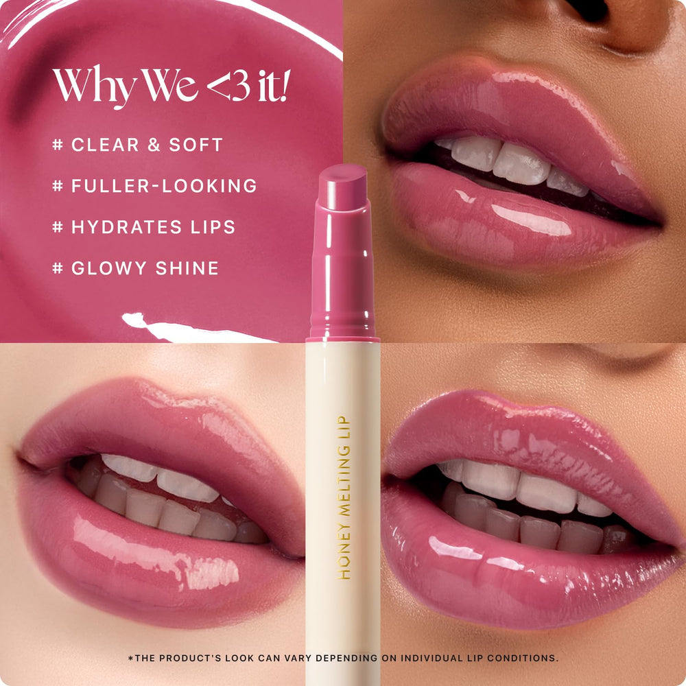Nature Republic Honey Melting Lip 08 Dark Cherry Choux swatch reveals vibrant tint.