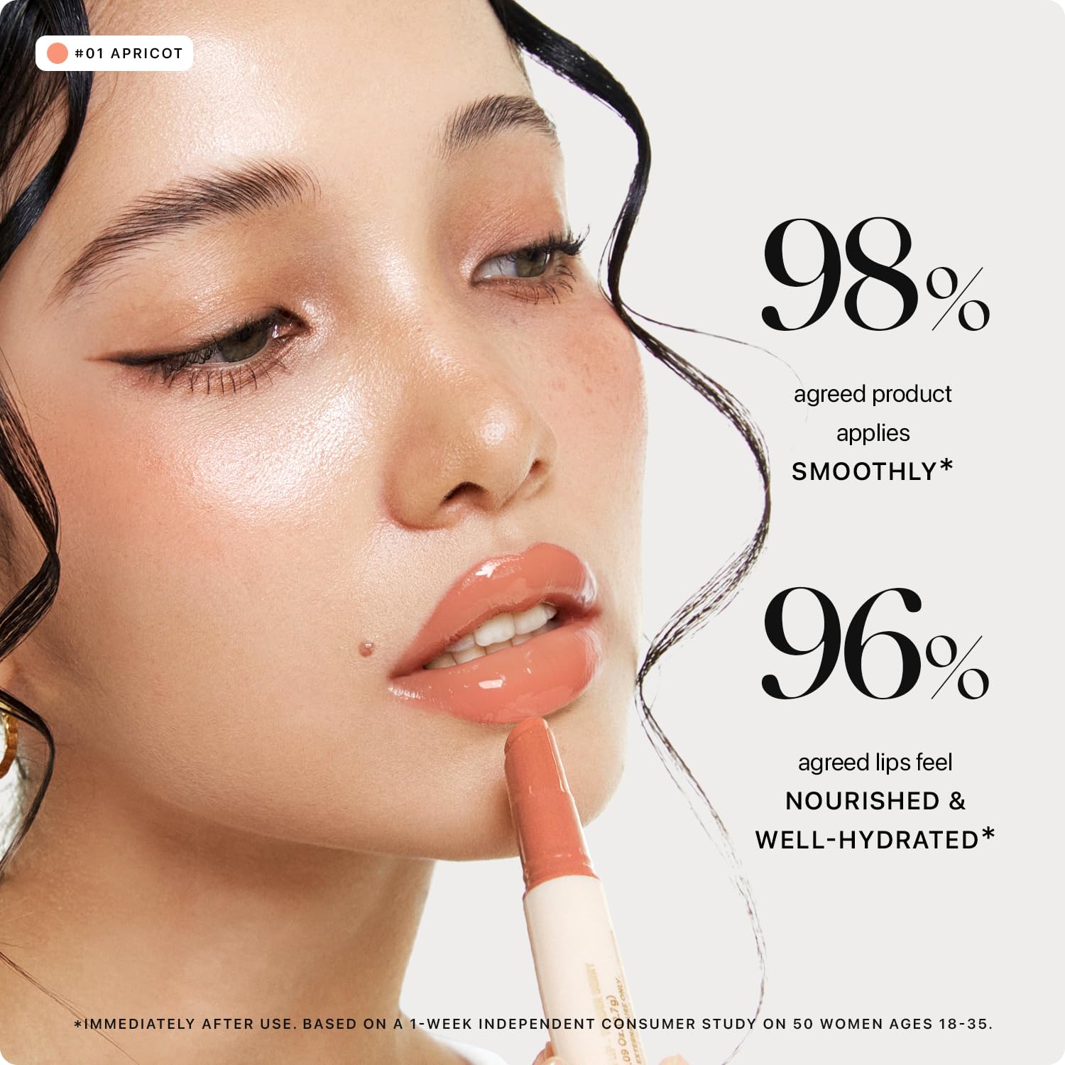 Nature Republic Honey Melting Lip Apricot glow closeup – rich color with nourishing shine
