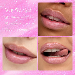 Nature Republic Honey Melting Lip Glitter 13 Aurora glitter detail highlights sparkle and texture