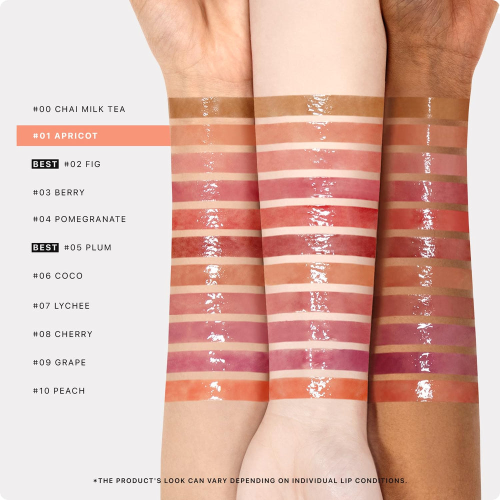 Nature Republic Honey Melting Lip gloss-sheen swatch – sheer tint with radiant glow
