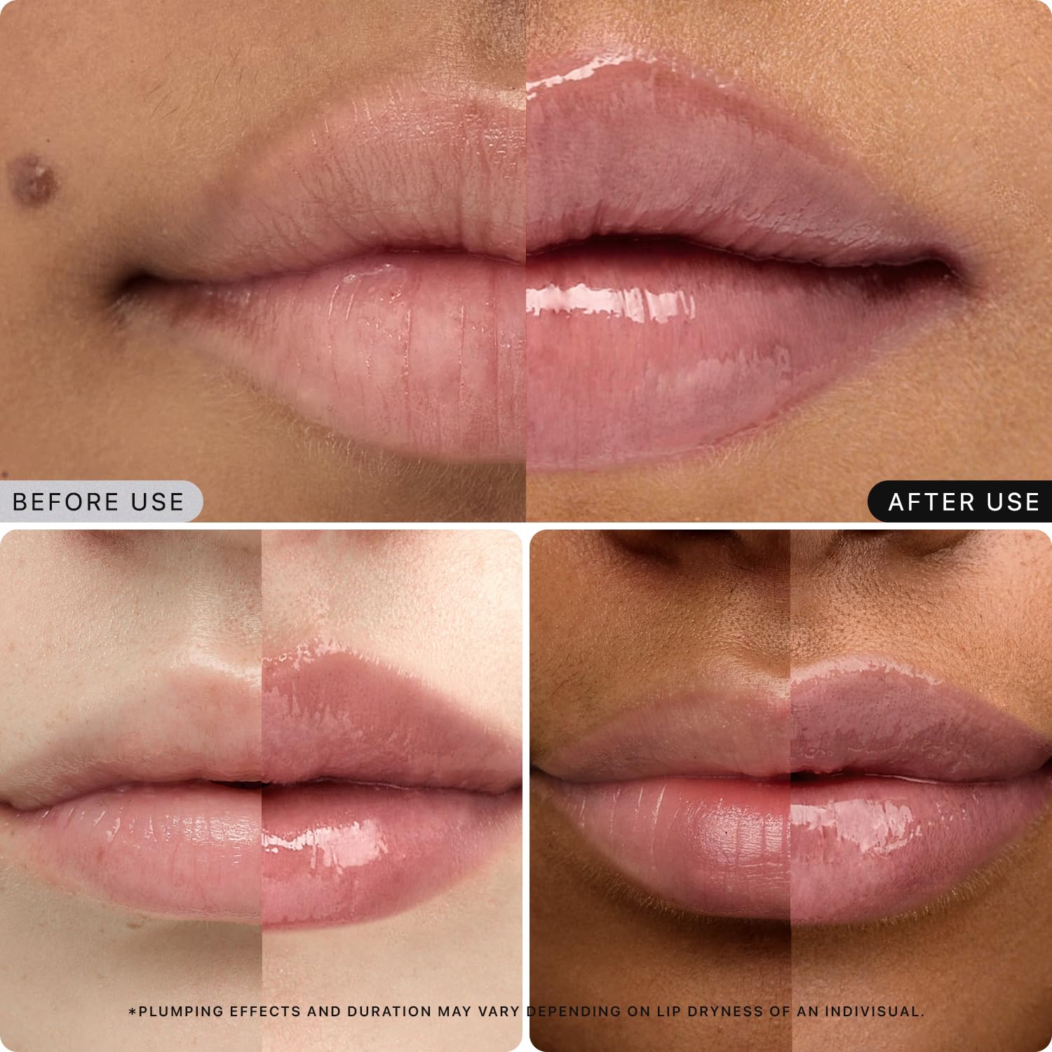 Nature Republic Honey Melting Lip Plumping 12 Gray hydrating gloss on lips, anti-dryness moisture boost