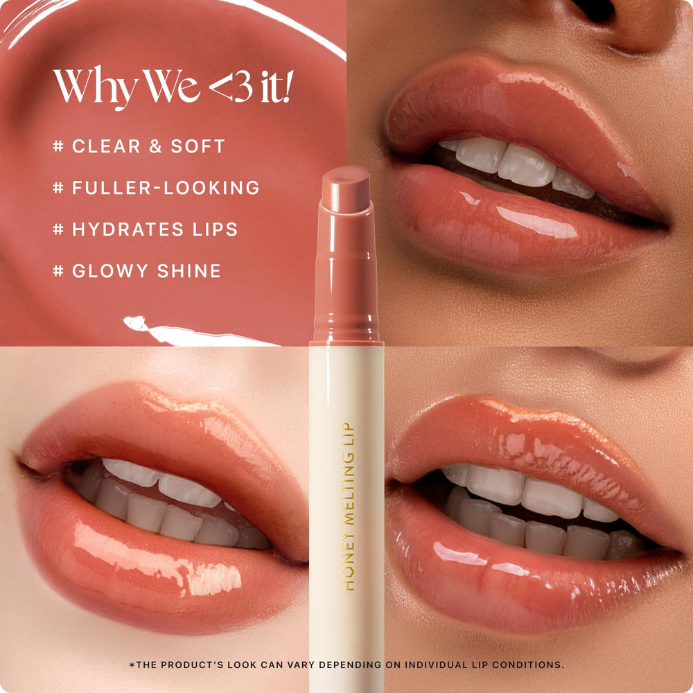 Nature Republic Honey Melting Lip texture close-up melting into lips