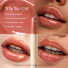 Nature Republic Honey Melting Lip texture close-up melting into lips