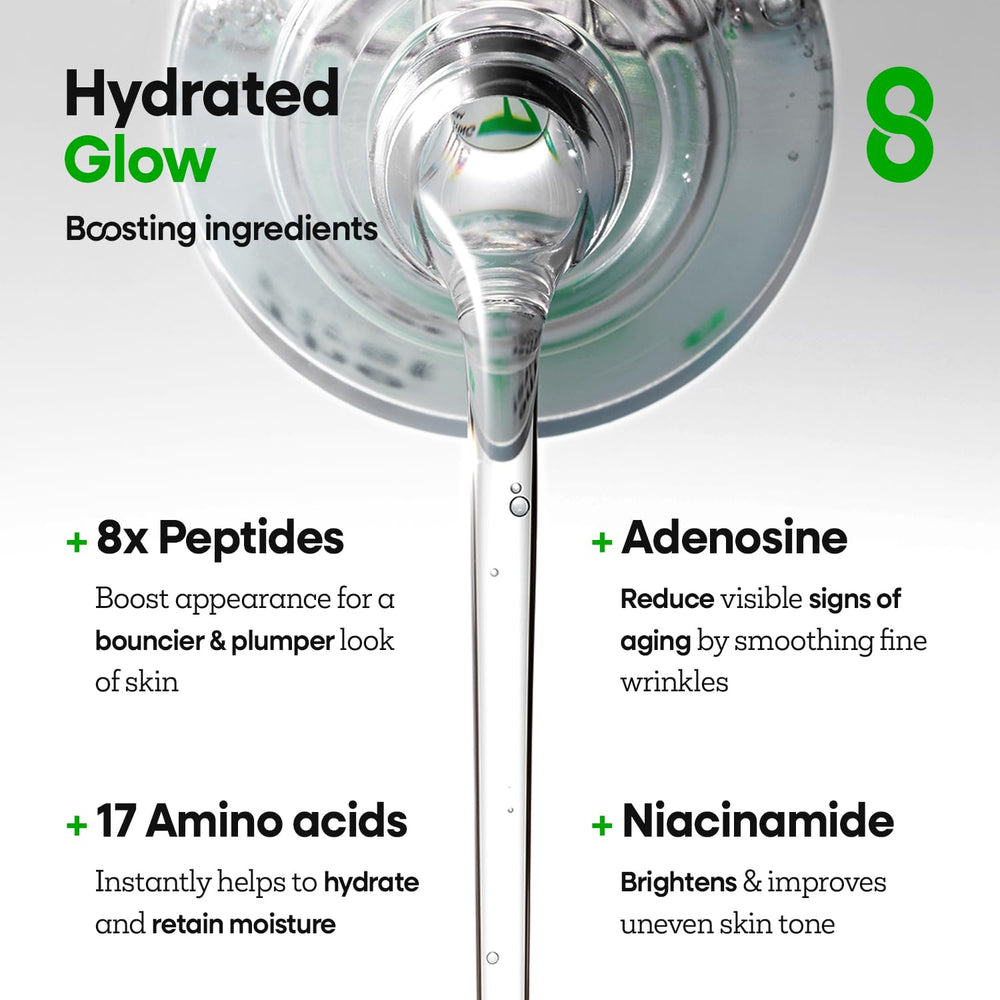 Nature Republic Peptide Serum texture closeup emphasizes non-sticky finish and absorption