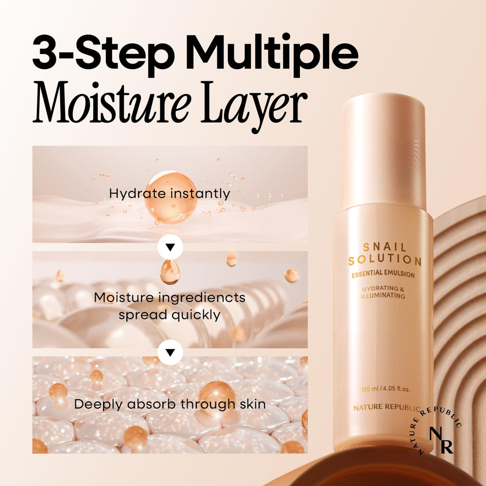 Emulsion leaves a subtle glow with a non-sticky finish for a smooth look.