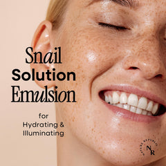 Texture swirl of Nature Republic Snail Mucin Emulsion shows lightweight hydration.