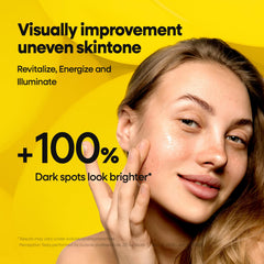 Nature Republic Vitapair C Glow Serum application demonstrates quick absorption.