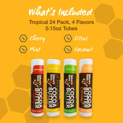 Nature's Bees Cocoa Butter Lip Balm Mint tube offers a refreshing, protective lip care touch