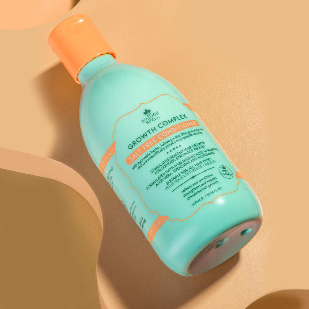UK-made Nature Spell vegan conditioner without sulfates for healthy-looking hair