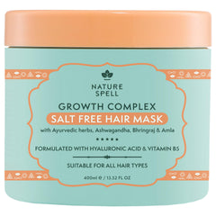 Nature Spell Hair Mask packaging closeup highlighting premium formula for nourished hair