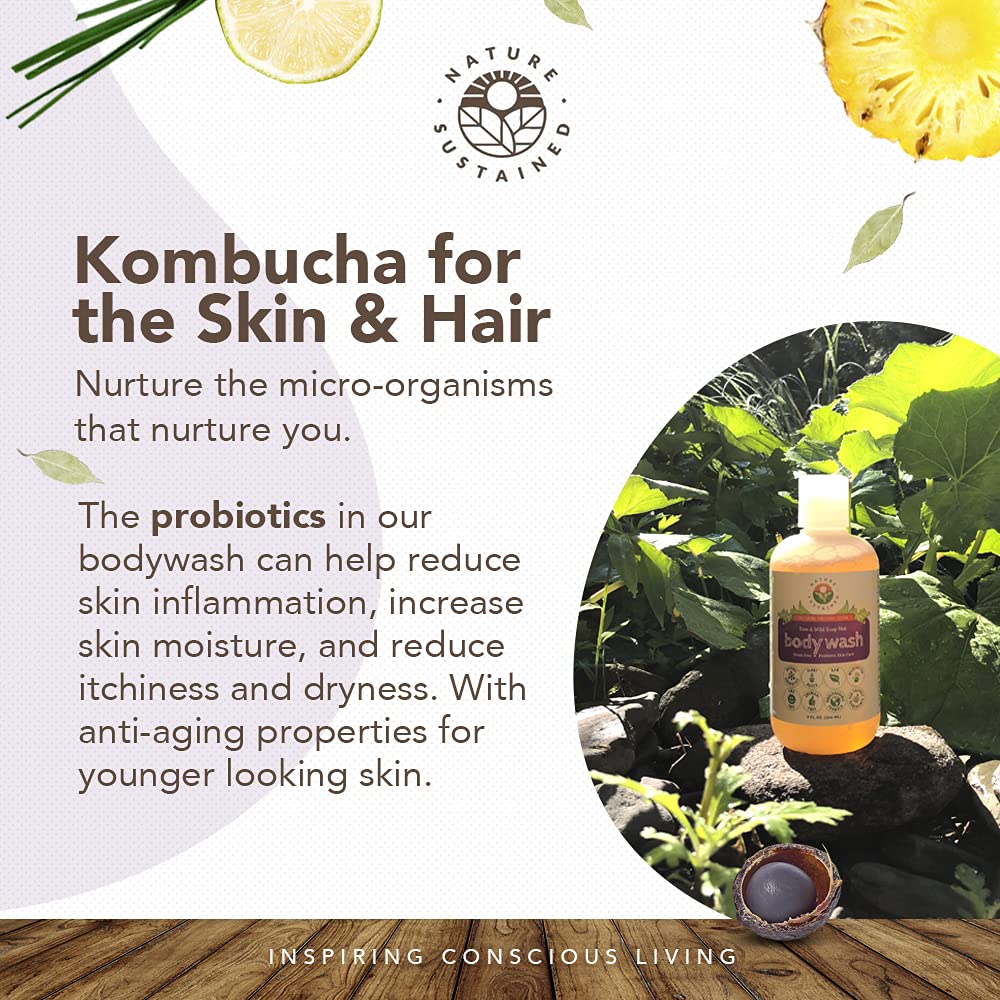 Nature Sustained probiotics fermentation image showing balanced skin microbiome support
