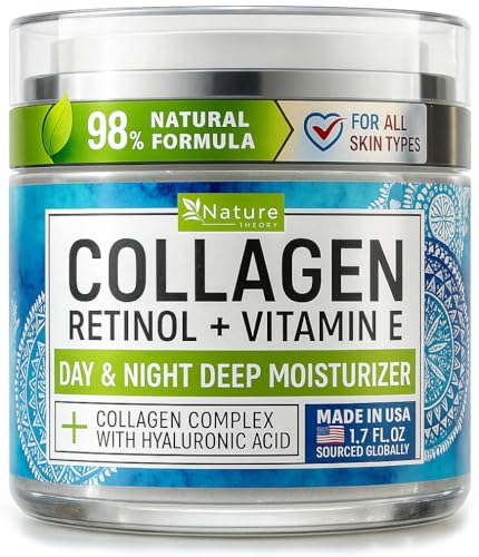Nature Theory collagen cream bottle closeup showing premium hydration potential