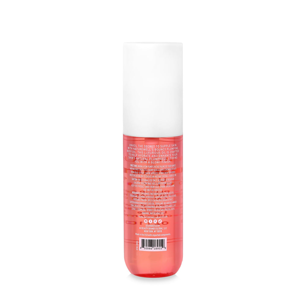 NATURE WELL Bouncy Plumping Body Oil cacay oil close-up emphasizes deep nourishment and hydration.